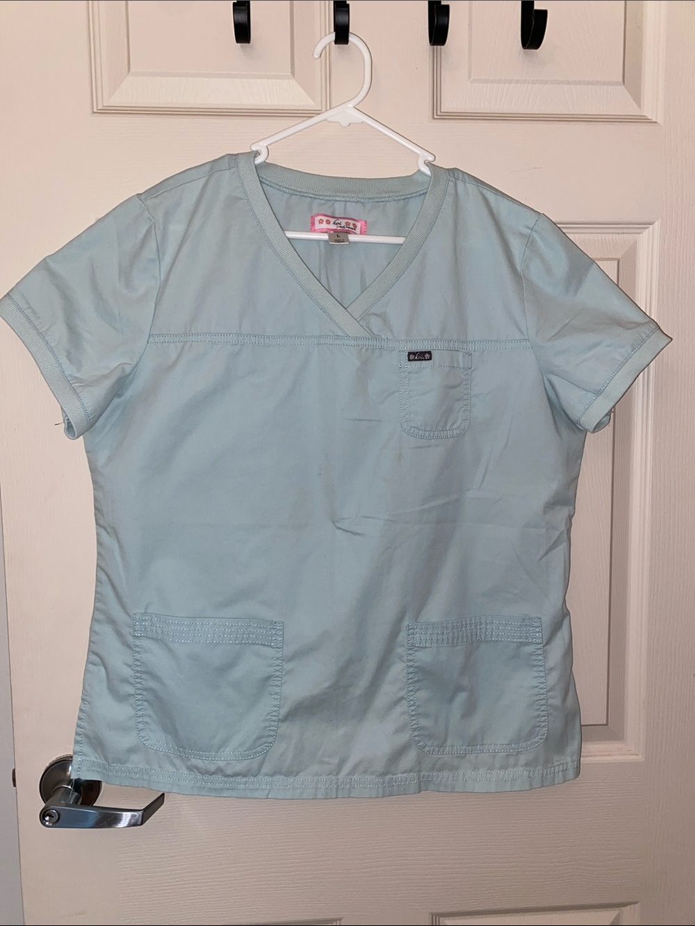 Koi Nicole Light Sage Scrub Top